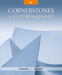 Original PDF Ebook - Cornerstones of Cost Management4th Edition - 9781305970663