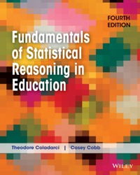 Original PDF Ebook - Fundamentals of Statistical Reasoning in Education4th Edition - 9781118425213