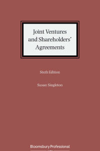 Original PDF Ebook - Joint Ventures and Shareholders' Agreements6th Edition -9781526516084