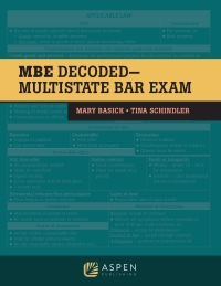 Original PDF Ebook - MBE Decoded1st EditionMultistate Bar Exam - 9781543830903