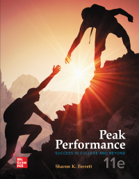 Original PDF Ebook - Peak Performance: Success in College and Beyond11th Edition - 9781260262490