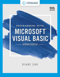 Original PDF Ebook - Programming With Microsoft Visual Basic 2019/20229th Edition - 9780357674000